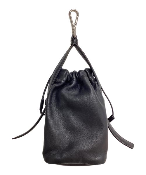 JIL SANDER（ジルサンダー）JIL SANDER (ジルサンダー) レザーハンドルポーチ ブラックの古着・服飾アイテム