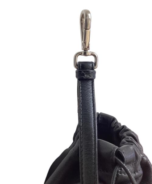 JIL SANDER（ジルサンダー）JIL SANDER (ジルサンダー) レザーハンドルポーチ ブラックの古着・服飾アイテム