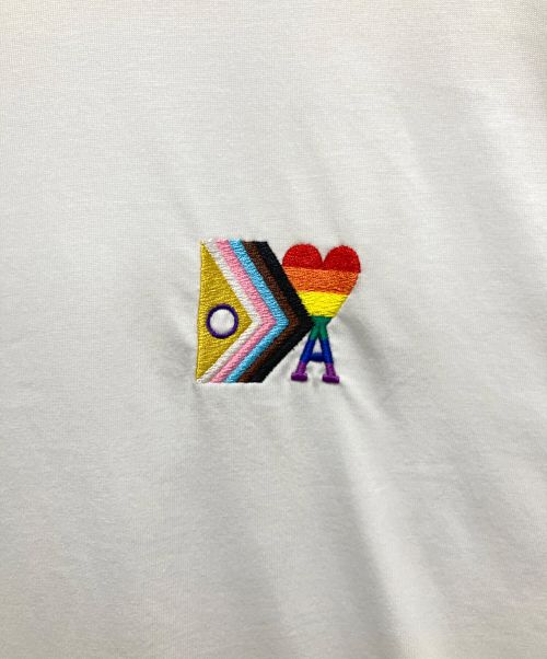 ami（アミ）ami (アミ) Rainbow Ami De Coeur ホワイト サイズ:XL 未使用品の古着・服飾アイテム