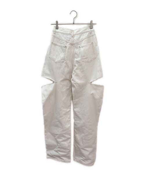 Maison Margiela（メゾンマルジェラ）Maison Margiela (メゾンマルジェラ) カットアウト ジーンズ アイボリー サイズ:38の古着・服飾アイテム