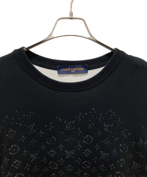LOUIS VUITTON（ルイ ヴィトン）LOUIS VUITTON (ルイ ヴィトン) モノグラム グラディエントニット ブラック サイズ:Mの古着・服飾アイテム