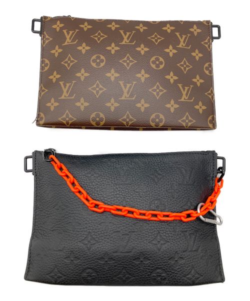 LOUIS VUITTON（ルイ ヴィトン）LOUIS VUITTON (ルイ ヴィトン) トリオ・ポーチ NM アンプラントショルダーバッグ ブラウンの古着・服飾アイテム