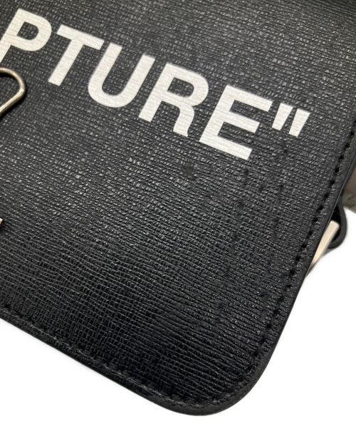 OFFWHITE（オフホワイト）OFFWHITE (オフホワイト) バインダークリップレザーショルダーバック ブラック サイズ:SIZE0/S（スモール）の古着・服飾アイテム