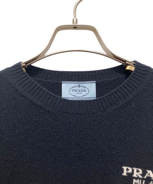 PRADA（プラダ）PRADA (プラダ) ウールxカシミヤ セーター ネイビー サイズ:38の古着・服飾アイテム