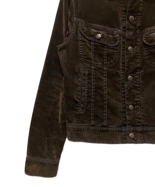 RALPH LAUREN Purple Label（ラルフ ローレン パープル レーベル）RALPH LAUREN Purple Label (ラルフ ローレン パープル レーベル) ベロアジャケット ブラウン サイズ:XSの古着・服飾アイテム