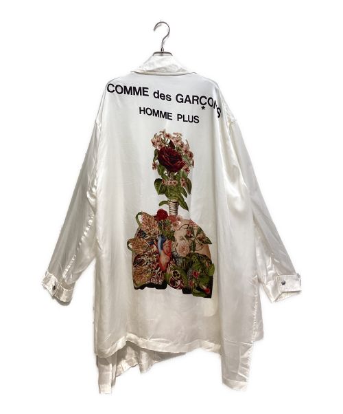 COMME des GARCONS HOMME PLUS（コムデギャルソンオムプリュス）COMME des GARCONS HOMME PLUS (コムデギャルソンオムプリュス) ASYMMETRIC ROSE PRINT JACKET (アシンメトリーローズプリントジャケット) ホワイト サイズ:Mの古着・服飾アイテム
