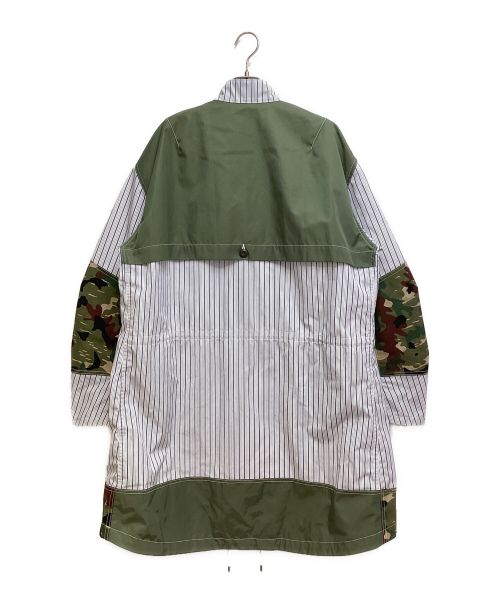 COMME des GARCONS JUNYA WATANABE MAN（コム デ ギャルソン ジュンヤ ワタナベ マン）COMME des GARCONS JUNYA WATANABE MAN (コム デ ギャルソン ジュンヤ ワタナベ マン) Stripe Mods Coat (ストライプ モッズコート) ホワイト×ネイビー サイズ:XLの古着・服飾アイテム