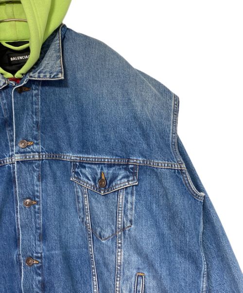BALENCIAGA（バレンシアガ）BALENCIAGA (バレンシアガ) ツインセットデニムジャケット インディゴ サイズ:44の古着・服飾アイテム