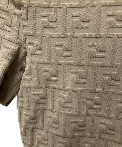 FENDI（フェンディ）FENDI (フェンディ) クルーネックセーター FFロゴ ビスコース ベージュ サイズ:36の古着・服飾アイテム