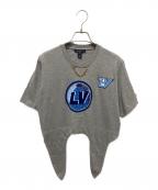 LOUIS VUITTONルイ ヴィトン）の古着「LVグローブセルフTシャツ」｜ライトグレー