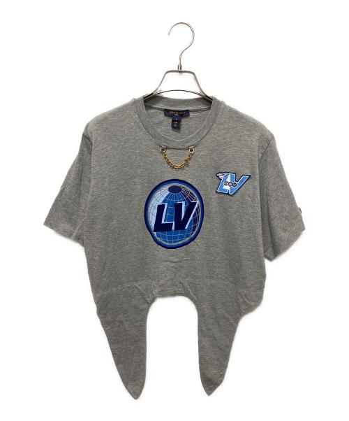 LOUIS VUITTON（ルイ ヴィトン）LOUIS VUITTON (ルイ ヴィトン) LVグローブセルフTシャツ ライトグレー サイズ:Sの古着・服飾アイテム