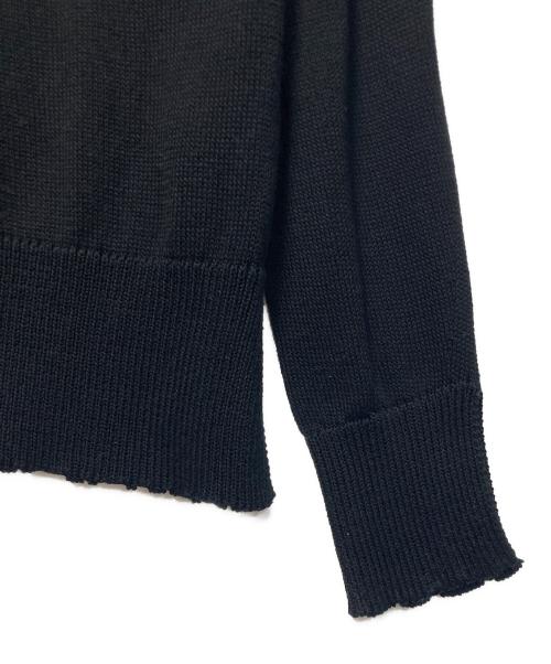 BLAMINK（ブラミンク）BLAMINK (ブラミンク) ディープネックロングスリーブニット ブラック サイズ:38の古着・服飾アイテム