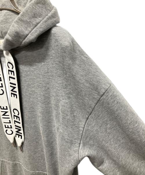 CELINE（セリーヌ）CELINE (セリーヌ) ルーズ フーディー / コットンフリース ライトグレー サイズ:XSの古着・服飾アイテム