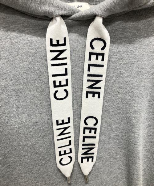 CELINE（セリーヌ）CELINE (セリーヌ) ルーズ フーディー / コットンフリース ライトグレー サイズ:XSの古着・服飾アイテム