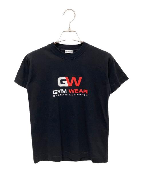 BALENCIAGA（バレンシアガ）BALENCIAGA (バレンシアガ) GYM WEARロゴプリントTシャツ ブラック サイズ:xsの古着・服飾アイテム