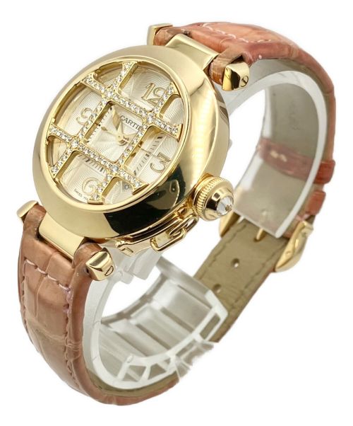 Cartier（カルティエ）Cartier (カルティエ) パシャ ドゥ カルティエ グリットダイヤ シルバー文字盤の古着・服飾アイテム