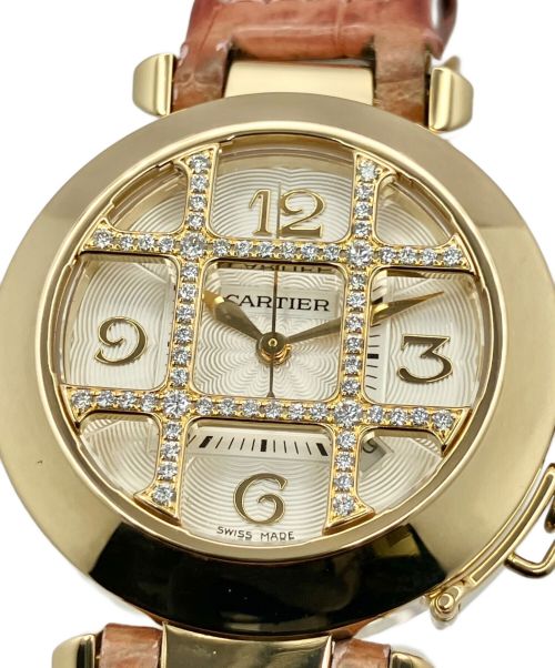 Cartier（カルティエ）Cartier (カルティエ) パシャ ドゥ カルティエ グリットダイヤ シルバー文字盤の古着・服飾アイテム