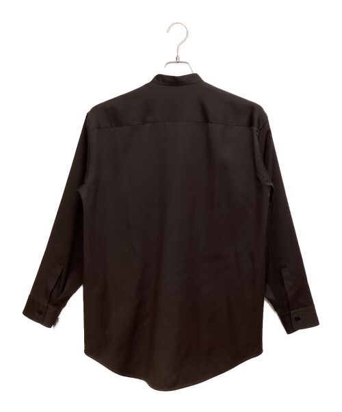 JIL SANDER（ジルサンダー）JIL SANDER (ジルサンダー) band collar shirt （バンドカラーシャツ） ブラウン サイズ:38の古着・服飾アイテム