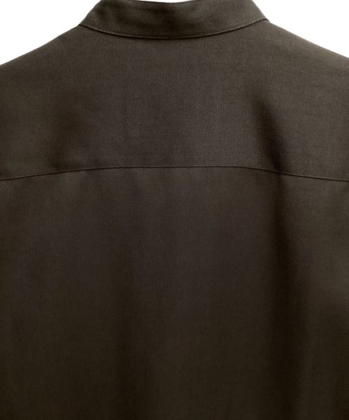JIL SANDER（ジルサンダー）JIL SANDER (ジルサンダー) band collar shirt （バンドカラーシャツ） ブラウン サイズ:38の古着・服飾アイテム