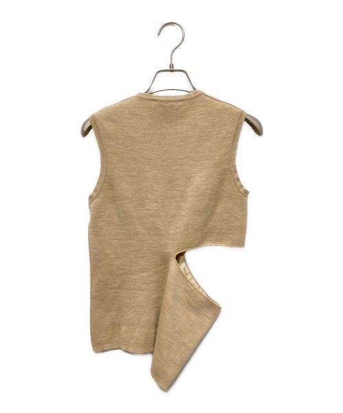 FENDI（フェンディ）FENDI (フェンディ) ウエストカッティング リバーシブル セーター ベージュ サイズ:36の古着・服飾アイテム