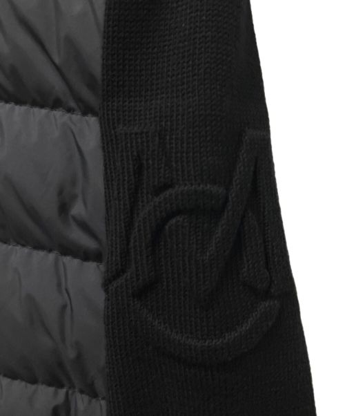 MONCLER（モンクレール）MONCLER (モンクレール) パデッド ダウン カーディガン ブラック サイズ:Lの古着・服飾アイテム