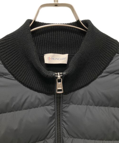 MONCLER（モンクレール）MONCLER (モンクレール) パデッド ダウン カーディガン ブラック サイズ:Lの古着・服飾アイテム