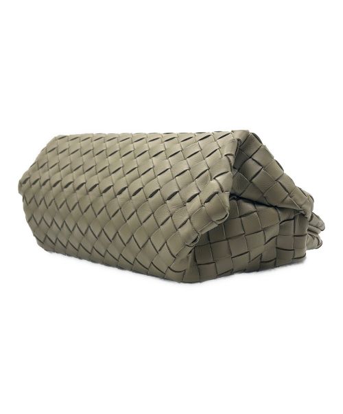 BOTTEGA VENETA（ボッテガベネタ）BOTTEGA VENETA (ボッテガベネタ) イントレチャート クラッチバッグ カーキの古着・服飾アイテム