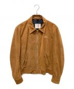 Lewis Leathers×Hysteric Glamourルイスレザース×ヒステリックグラマー）の古着「カウスエードシングルライダースジャケット」｜ブラウン