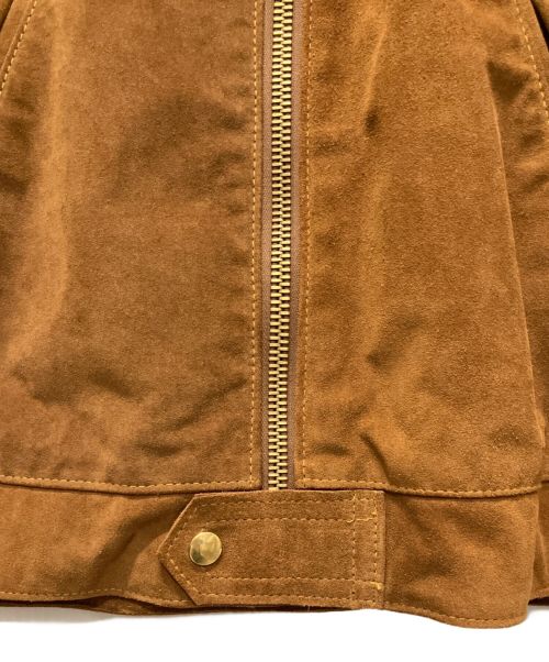 Lewis Leathers（ルイスレザース）Lewis Leathers (ルイスレザース) Hysteric Glamour (ヒステリックグラマー) カウスエードシングルライダースジャケット ブラウン サイズ:XLの古着・服飾アイテム
