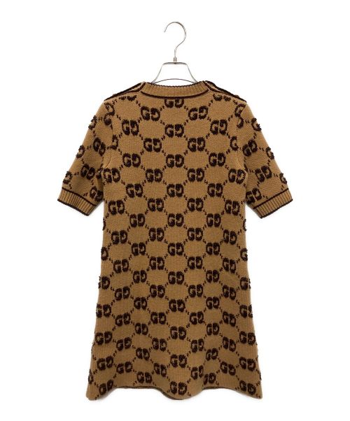 GUCCI（グッチ）GUCCI (グッチ) GGウール ブークレ ジャカード ドレス ベージュ サイズ:XXSの古着・服飾アイテム