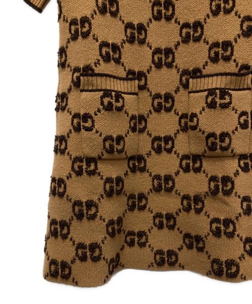 GUCCI（グッチ）GUCCI (グッチ) GGウール ブークレ ジャカード ドレス ベージュ サイズ:XXSの古着・服飾アイテム