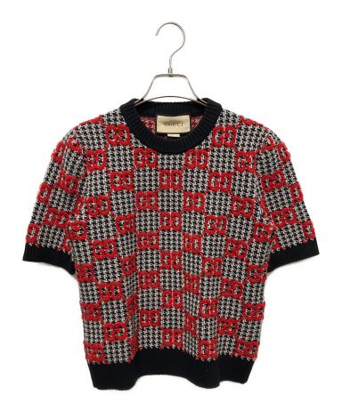 グッチ　gucci ジャガード　ニット　ボーダー 楽天市場】GUCCI GG JACQUARD BORDER KNIT Size-XL 496458-X9107