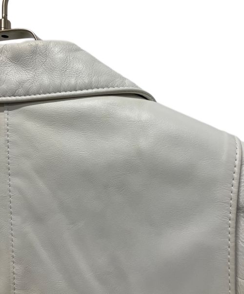 CELINE（セリーヌ）CELINE (セリーヌ) レザージャケット ホワイト サイズ:38の古着・服飾アイテム