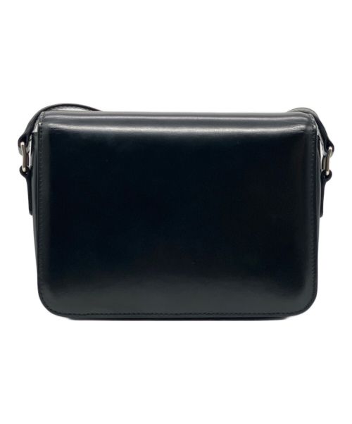 CELINE（セリーヌ）CELINE (セリーヌ) ティーン トリオンフ バッグ / シャイニーカーフスキン ブラックの古着・服飾アイテム