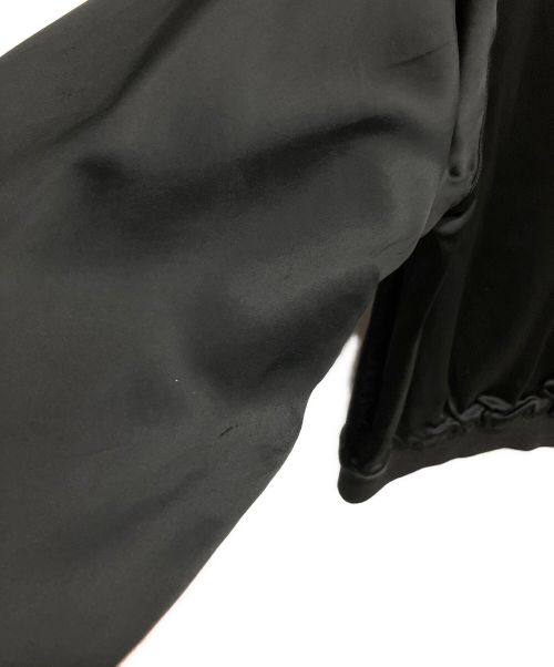 Saint Laurent Paris（サンローランパリ）Saint Laurent Paris (サンローランパリ) グリッターワッペンサテンテディジャケット ブラック サイズ:48の古着・服飾アイテム