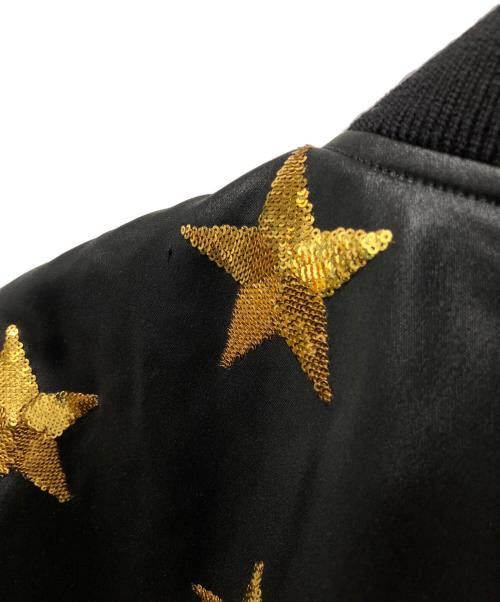 CELINE（セリーヌ）CELINE (セリーヌ) スターロゴ サテンジャケット ブラック サイズ:48の古着・服飾アイテム
