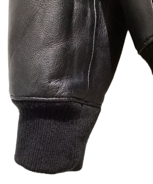 Schott（ショット）shott (ショット) レザー フルジップ パーカー ブラック サイズ:Lの古着・服飾アイテム