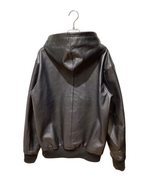 Schott（ショット）shott (ショット) レザー フルジップ パーカー ブラック サイズ:Lの古着・服飾アイテム