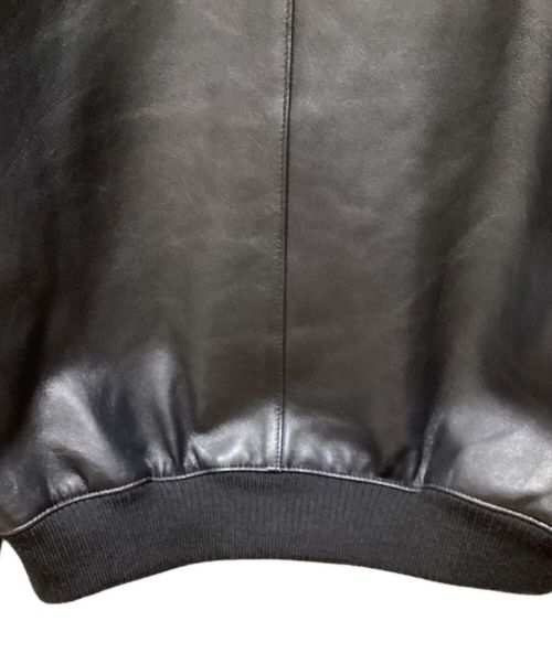 Schott（ショット）shott (ショット) レザー フルジップ パーカー ブラック サイズ:Lの古着・服飾アイテム