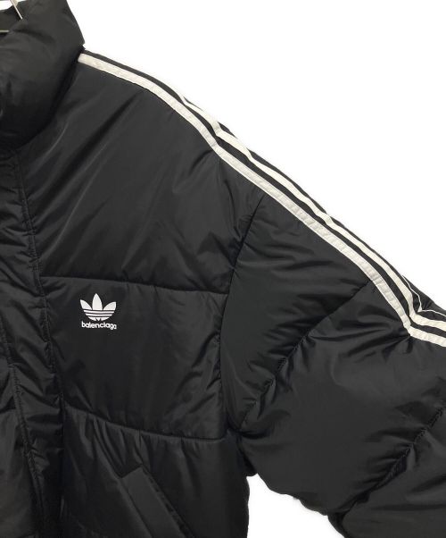 BALENCIAGA（バレンシアガ）BALENCIAGA (バレンシアガ) adidas (アディダス) スリーストライプ サイド ダウンジャケット ブラック サイズ:48の古着・服飾アイテム