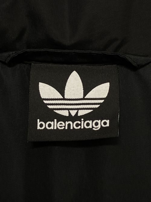 BALENCIAGA（バレンシアガ）BALENCIAGA (バレンシアガ) adidas (アディダス) 3ラインオーバーサイズダウンジャケット ブラック サイズ:48の古着・服飾アイテム