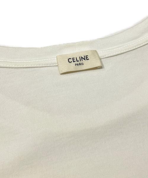 CELINE（セリーヌ）CELINE (セリーヌ) ロゴTシャツ ホワイト サイズ:Mの古着・服飾アイテム