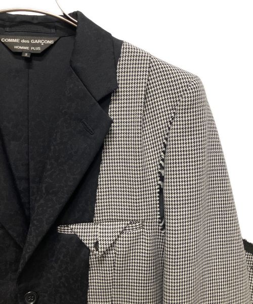 COMME des GARCONS HOMME PLUS（コムデギャルソンオムプリュス）COMME des GARCONS HOMME PLUS (コムデギャルソンオムプリュス) ドッキングインサイドアウトジャケット ブラック×ホワイト サイズ:Sの古着・服飾アイテム