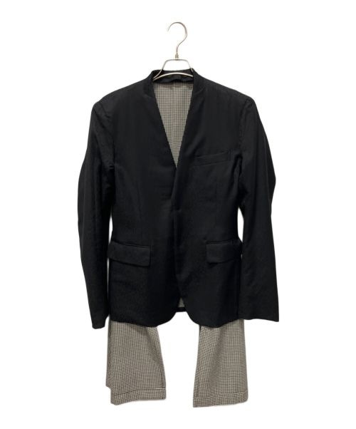 COMME des GARCONS HOMME PLUS（コムデギャルソンオムプリュス）COMME des GARCONS HOMME PLUS (コムデギャルソンオムプリュス) ドッキングインサイドアウトジャケット ブラック×ホワイト サイズ:Sの古着・服飾アイテム