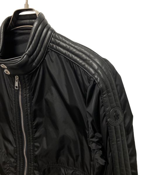 MONCLER（モンクレール）MONCLER (モンクレール) ナイロンライダースジャケット ブラックの古着・服飾アイテム