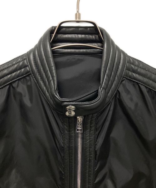 MONCLER（モンクレール）MONCLER (モンクレール) ナイロンライダースジャケット ブラックの古着・服飾アイテム
