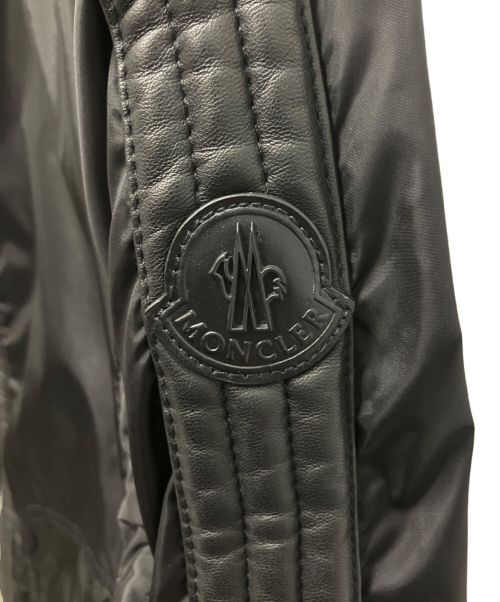 MONCLER（モンクレール）MONCLER (モンクレール) ナイロンライダースジャケット ブラックの古着・服飾アイテム