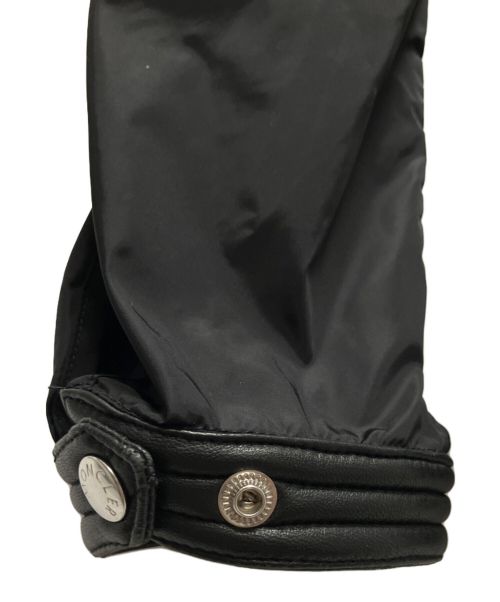 MONCLER（モンクレール）MONCLER (モンクレール) ナイロンライダースジャケット ブラックの古着・服飾アイテム