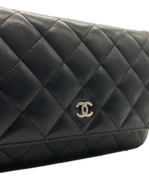 CHANEL（シャネル）CHANEL (シャネル) マトラッセ チェーンウォレット ショルダーバッグ ブラックの古着・服飾アイテム
