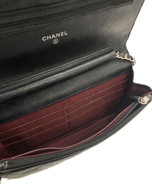 CHANEL（シャネル）CHANEL (シャネル) マトラッセ チェーンウォレット ショルダーバッグ ブラックの古着・服飾アイテム
